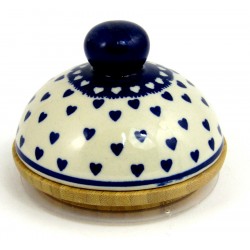 Słoik z pokrywką ceramiczną dekoracja : serduszka